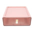 Clear Drawer Storage Box Large Capacity Desktop Drawer Storage Container Organizer for Office Pink