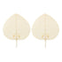 2 Pcs Handheld Leaf Braided Fan Handmade Bamboo Straw Chinese Craft Fan for Decoration