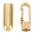 Keychain Medication Box Single Chamber Stainless Steel Keychain Medicine Organizer for Outdoor Travel Camping Gold