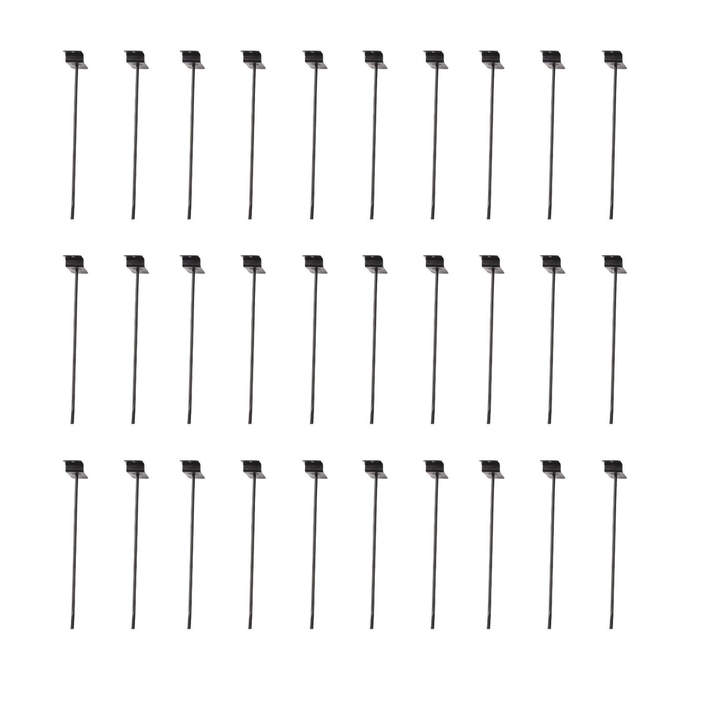 30PCS Panel Hooks Black Slatwall Hanger Thickened Easy Installation Anti Rust Display Pegs for Retail Garage