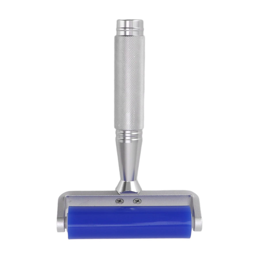 Blue Silicone Manual Roller Static Cleaner Tool Sticky Roller for Screen Film Hair Dust Remover Low Viscosity 4in