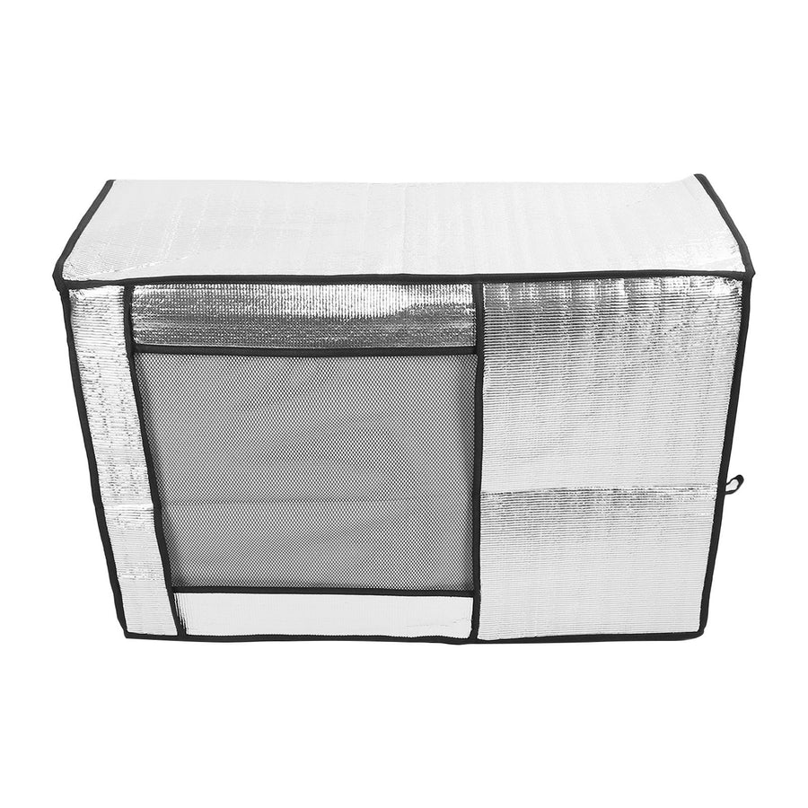 Silver AC Unit Cover Air Conditioner Unit Aluminum Foil Dustproof Rainproof Sunshield Cover 86x35x60cm / 33.9x13.8x23.6in