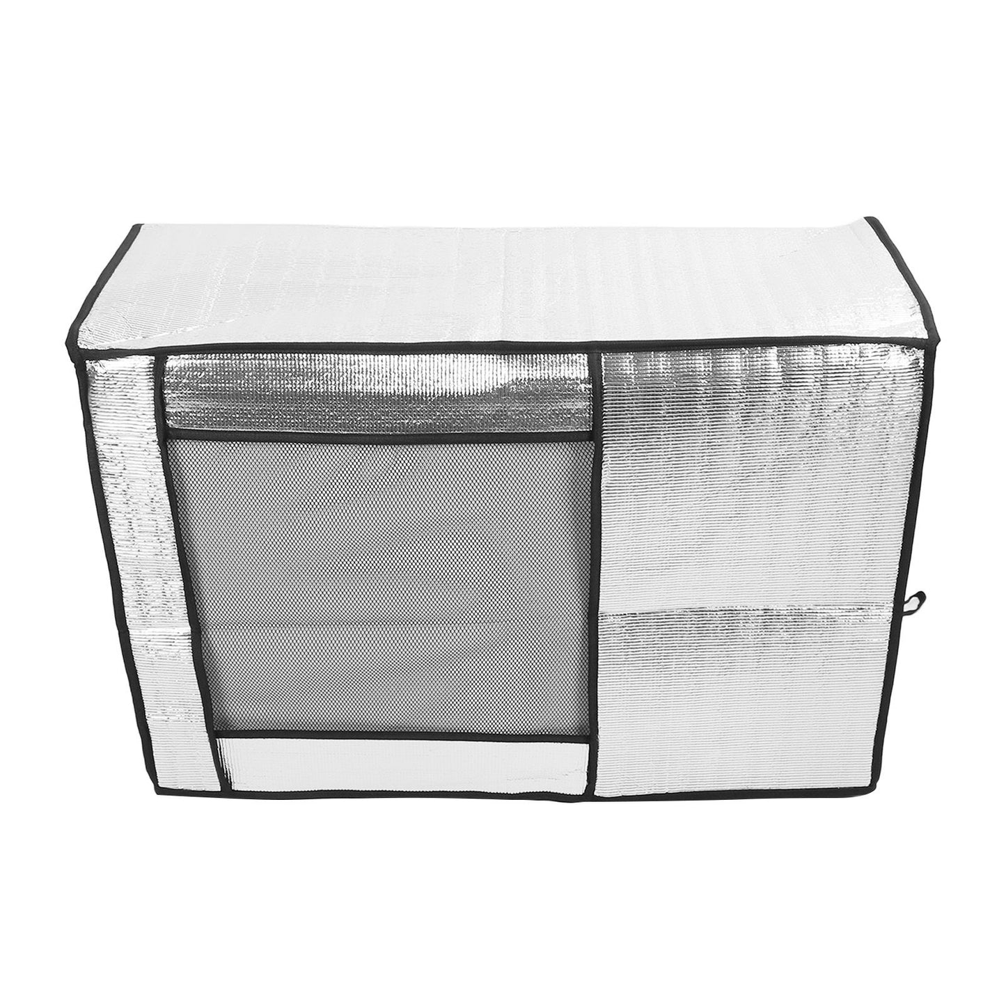 Silver AC Unit Cover Air Conditioner Unit Aluminum Foil Dustproof Rainproof Sunshield Cover 96x40x70cm / 37.8x15.7x27.6in