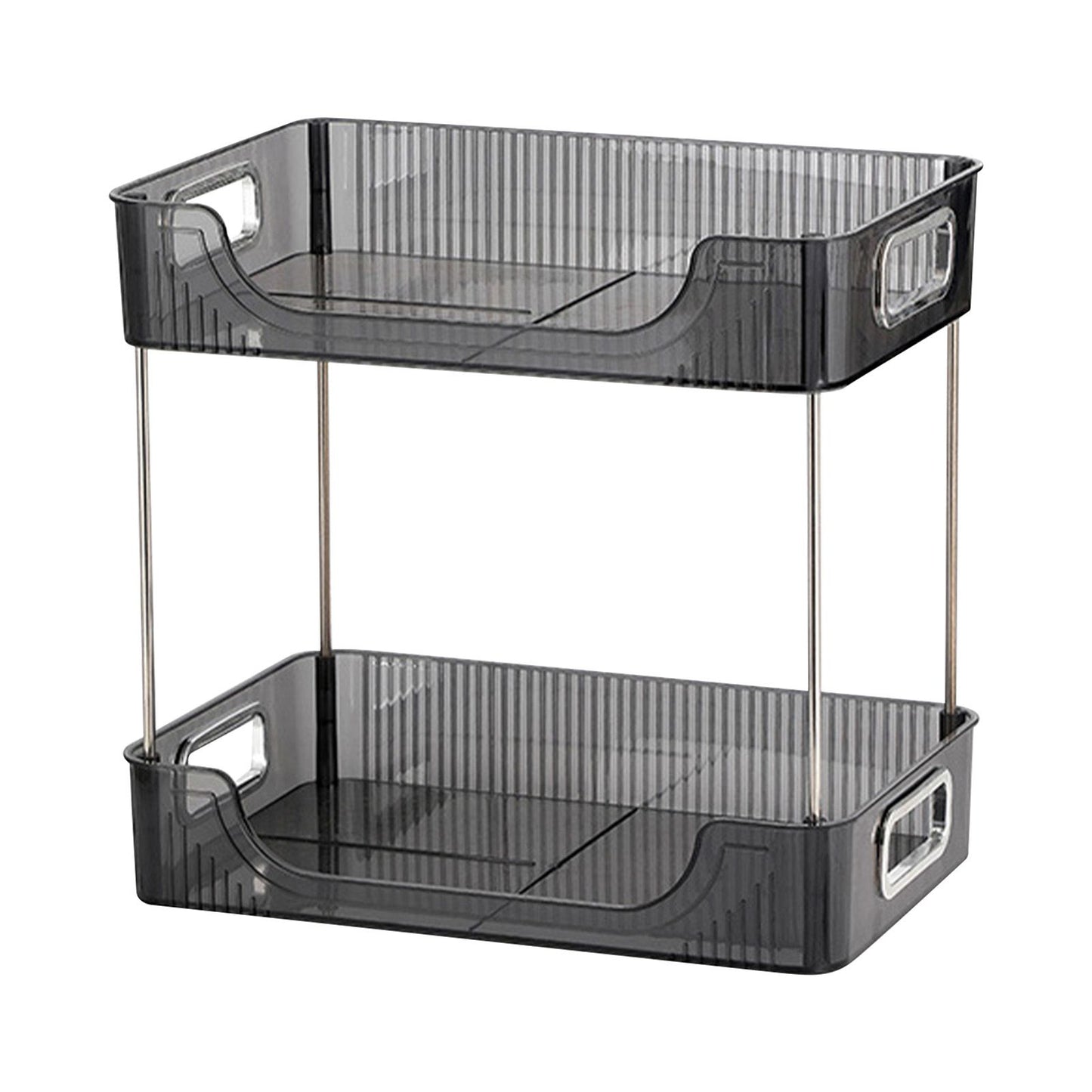 Desktop Organizer 2 Tier Ample Space Modern Storage Rack Shelves for Office Bedroom Home Decoration Grey
