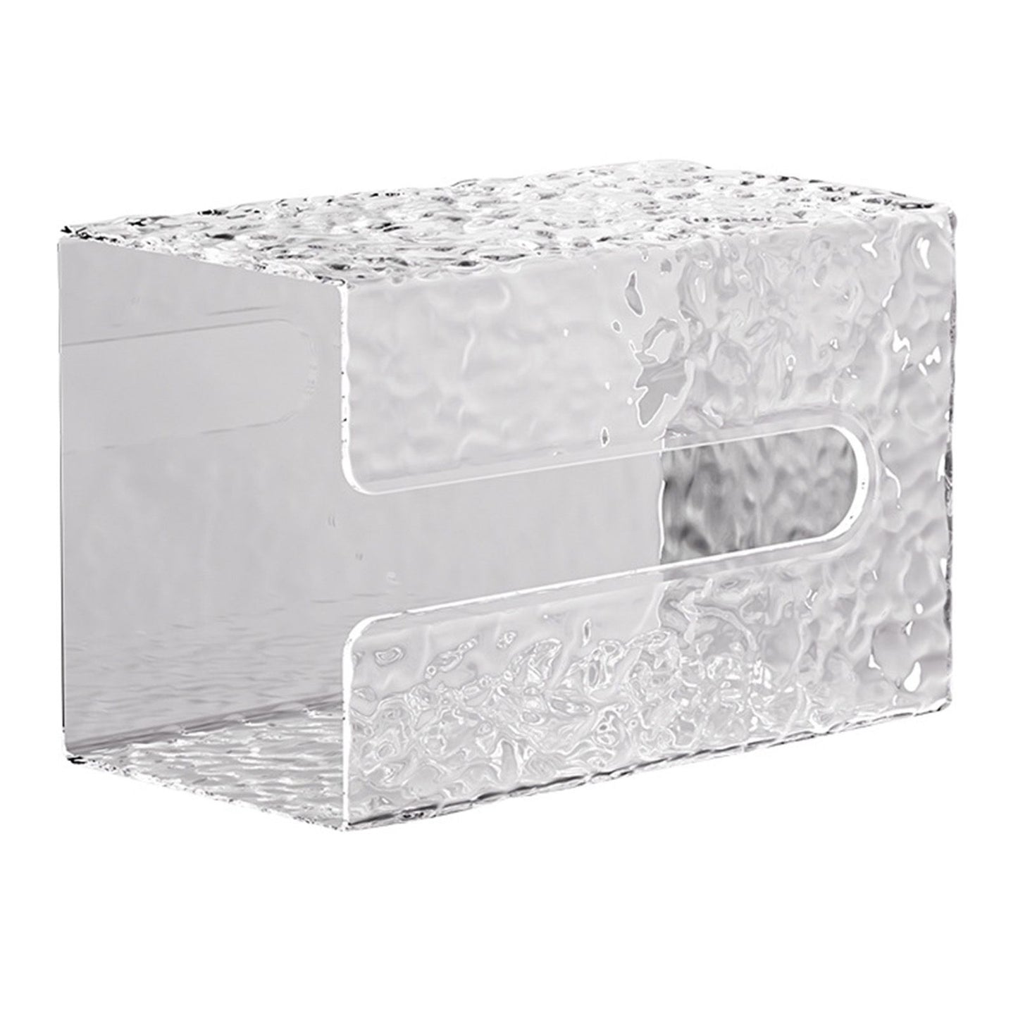 Wall Mounted Tissue Box Glacier Pattern Multifunctional Light Luxury Style Tissue Dispenser Box for Bathroom