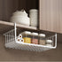 Under Shelf Storage Basket Multipurpose All Metal Under Shelf Wire Basket for Kitchen Office Pantry Desk Bookshelf L White