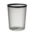 Transparent Garbage Bin with Top Ring Easy Attached Lid Free Large Capacity Trash Bin Can for Household Black