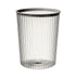 Transparent Garbage Bin with Top Ring Easy Attached Lid Free Large Capacity Trash Bin Can for Household Gray