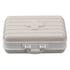 Mini Medicine Box 6 Compartments Luggage Design Tight Sealing Plastic Medicine Container for Pocket Travel Beige