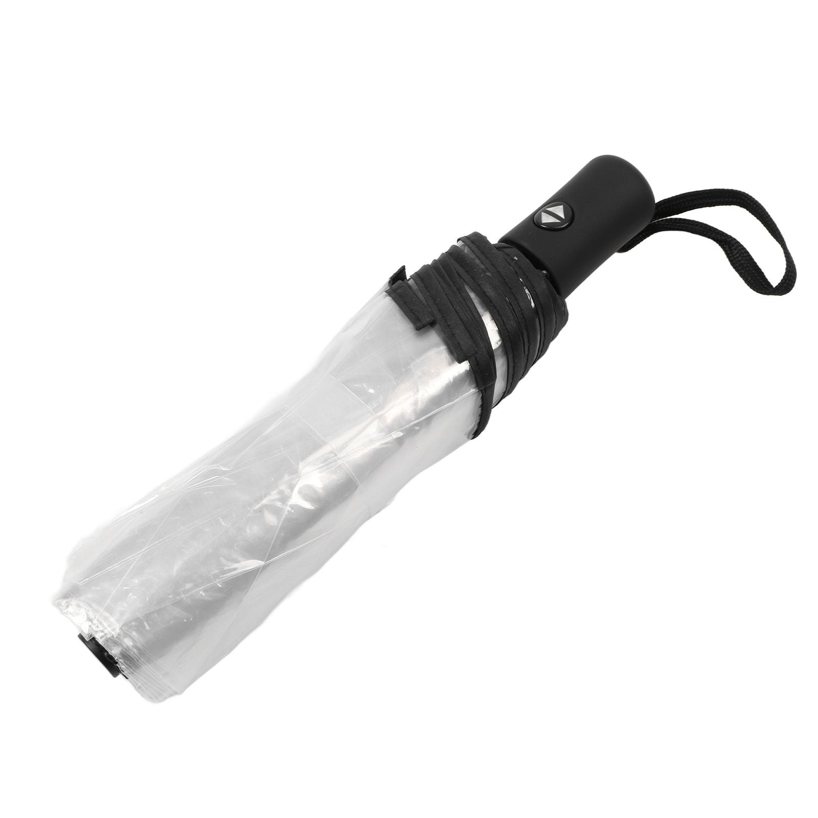 Clear Automatic Foldable Umbrella 8 Ribs 3 Folding Black Edging Transparent Auto Open Close Umbrella for Outdoor Travel Wedding