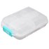 Medicine Box Medicine Case Plastic Waterproof 10 Compartments Buckle Lock Weekly Portable Medicine Container White