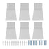 6Pcs Floating Shoes Rack Basketball Shoes Football Shoes Display Rack Wall Acrylic Transparent Sneakers Shelf