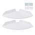 2pcs Wall Mount Floating Corner Shelves Quarter Round Hanging Corner Shelves for Bedrooms Living Rooms Shower Room White