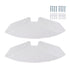 2pcs Wall Mount Floating Corner Shelves Quarter Round Hanging Corner Shelves for Bedrooms Living Rooms Shower Room Transparent
