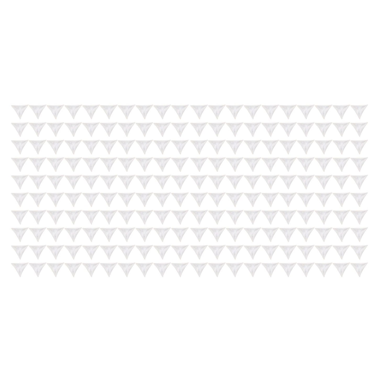 200pcs Inside Corner Dust Guards Clear Triangular Anti Collision Dust Proof Table Corner Guards for Stairs Closets Cabinets Drawers