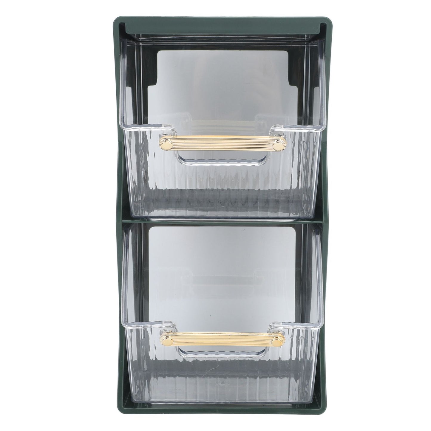 Tea Bag Storage Box Separate Storage Large Opening Beautiful Tea Bag Organizer for Capsules Coffee Tea Bags Green