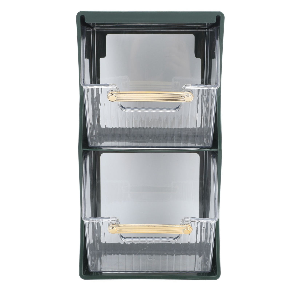 Tea Bag Storage Box Separate Storage Large Opening Beautiful Tea Bag Organizer for Capsules Coffee Tea Bags Green