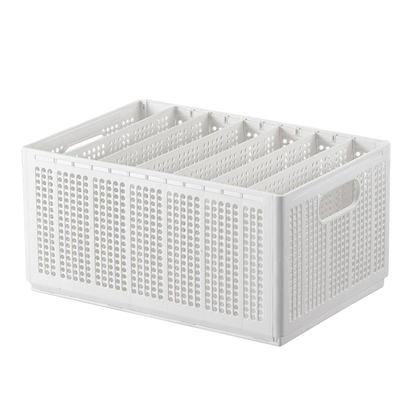Closet Foldable Pants Storage Box Pure White Adjustable Dividers Rugged Divided Clothing Storage Boxes for Bedroom Wardrobe Large 7 Grids: 6 Baffles
