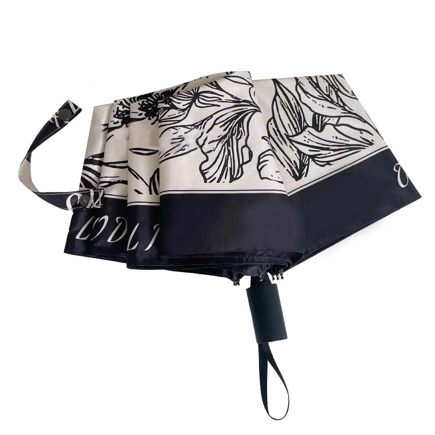 Vintage Floral Sunshade Umbrella Windproof Manual Operation Lightweight Folding Umbrella for Women Girls Kids