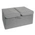 Underwear Socks Storage Organizer with Double Lid Foldable Thick Sock Underwear Storage Case for Socks Bras Ties Towels Dark Gray