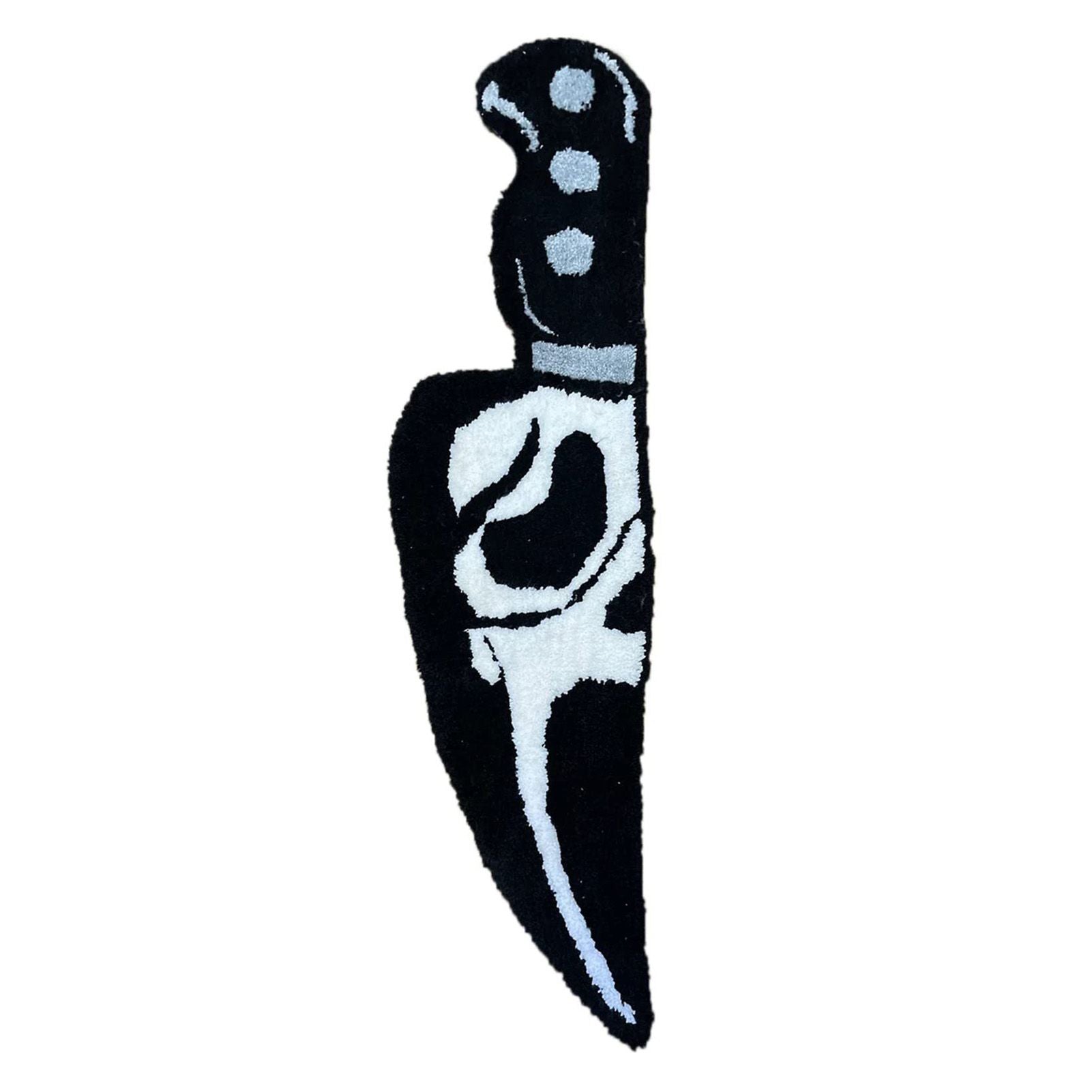 Skull Knife Carpet Horror Scary Scream Bedside Rug Wear Resistant Cashmere Home Welcome Decor 50.8CM