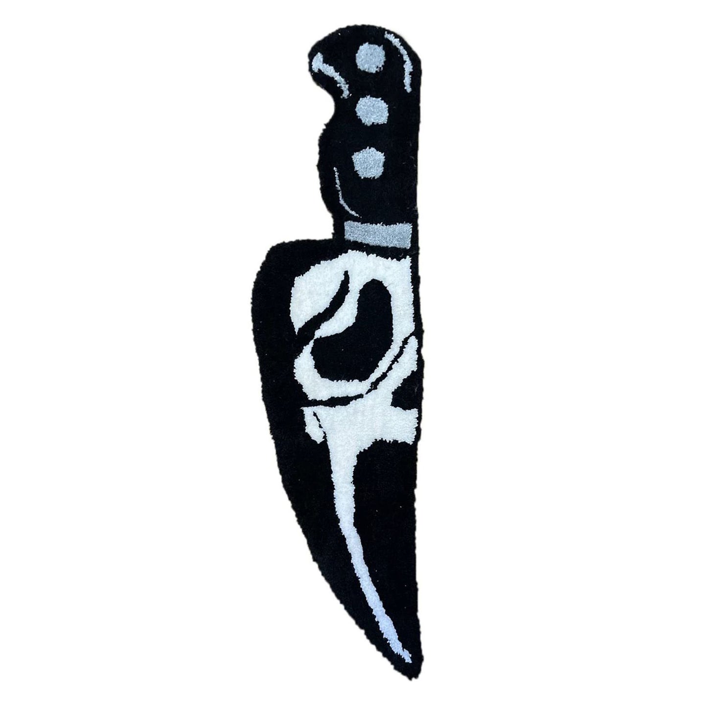 Skull Knife Carpet Horror Scary Scream Bedside Rug Wear Resistant Cashmere Home Welcome Decor 88.9CM