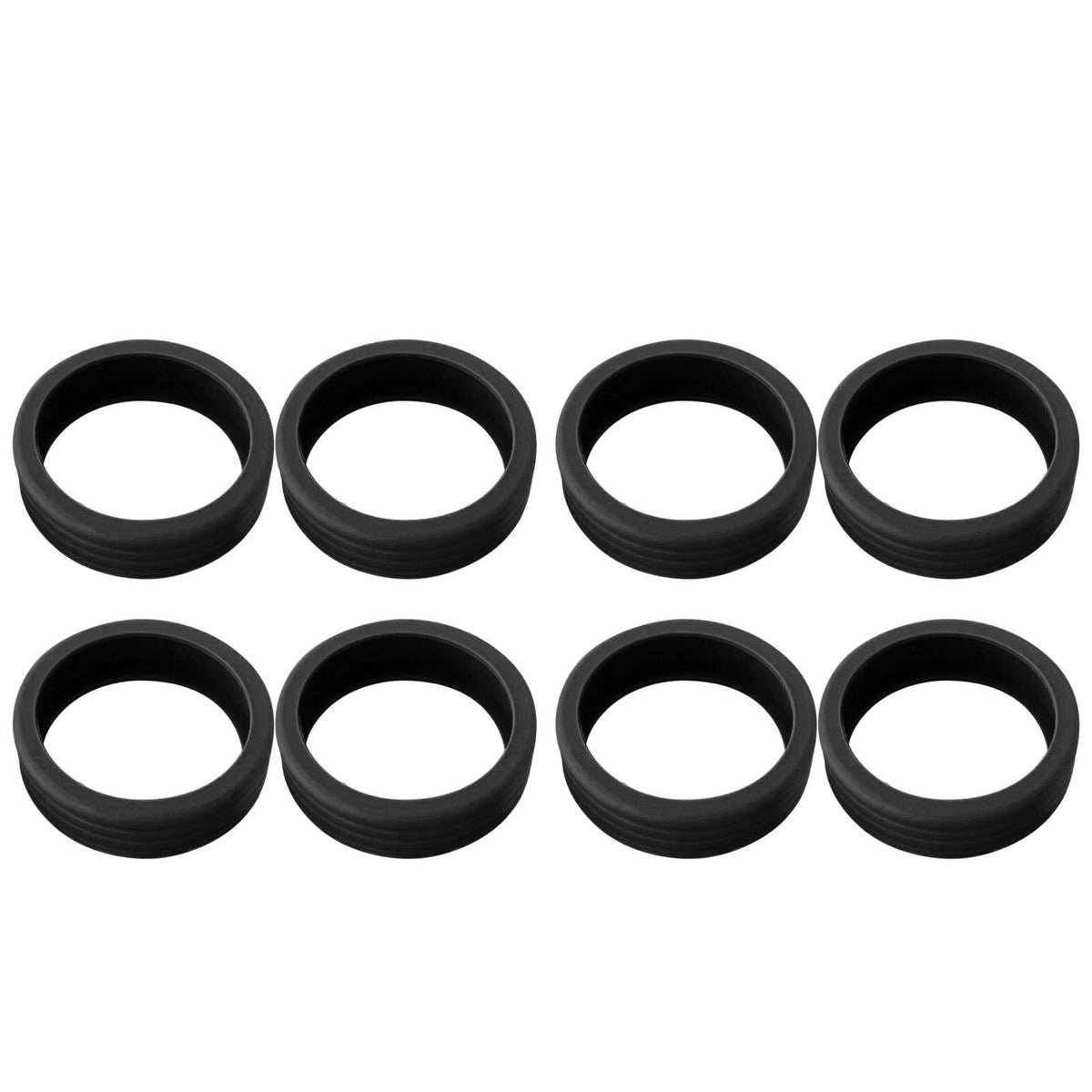 8PCS Luggage Suitcase Wheels Covers Noise Canceling Shock Absorbing Trolley Case Silicone Caster Protection Cover Black