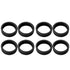 8PCS Luggage Suitcase Wheels Covers Noise Canceling Shock Absorbing Trolley Case Silicone Caster Protection Cover Black