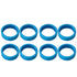 8PCS Luggage Suitcase Wheels Covers Noise Canceling Shock Absorbing Trolley Case Silicone Caster Protection Cover Blue
