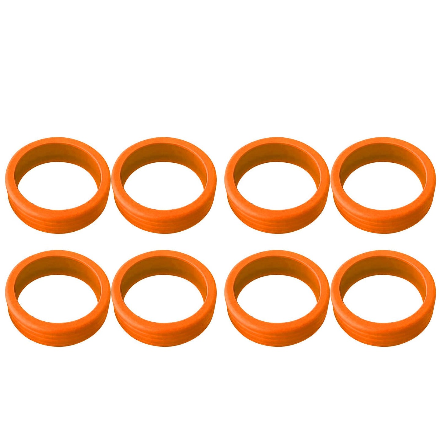 8PCS Luggage Suitcase Wheels Covers Noise Canceling Shock Absorbing Trolley Case Silicone Caster Protection Cover Orange