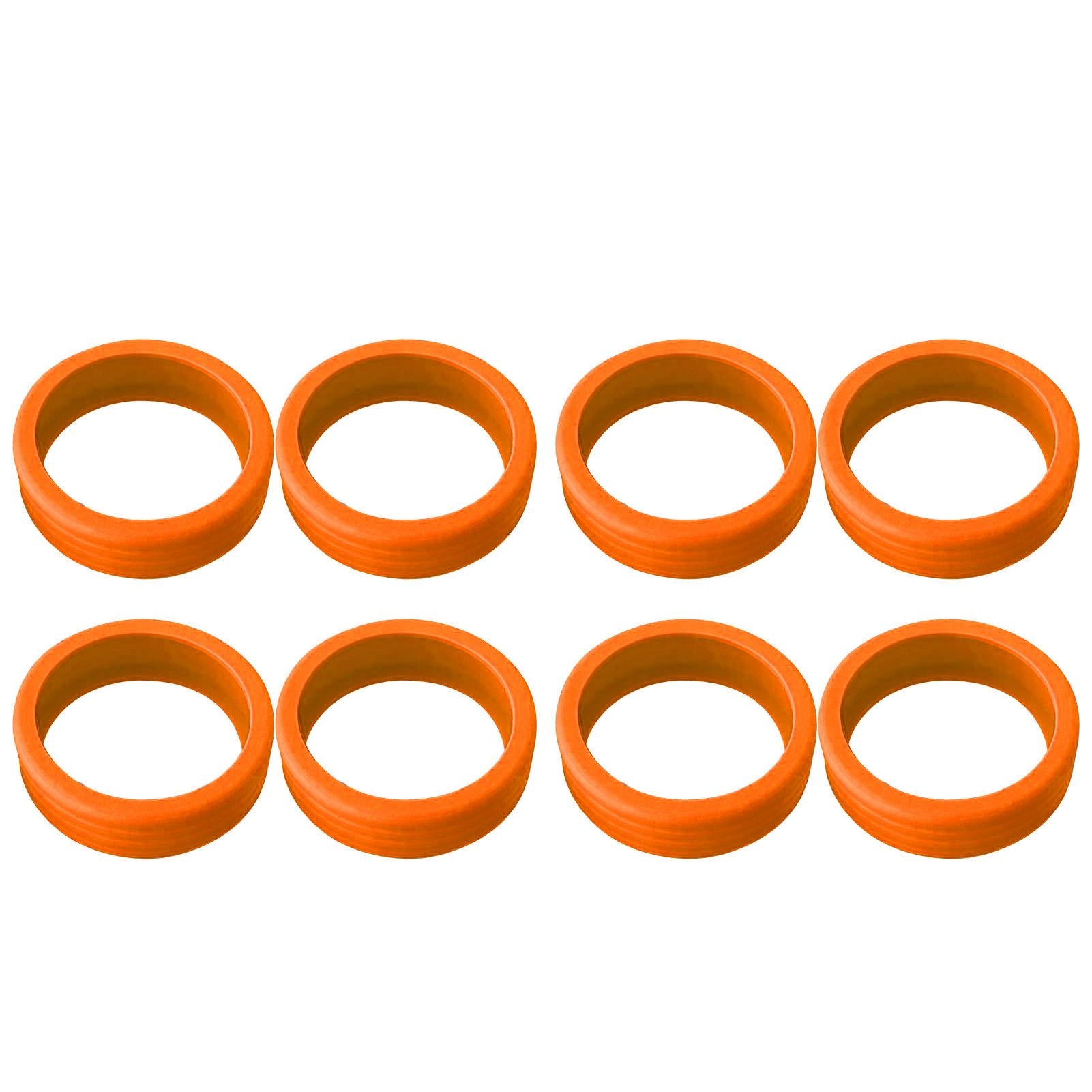 8PCS Luggage Suitcase Wheels Covers Noise Canceling Shock Absorbing Trolley Case Silicone Caster Protection Cover Orange