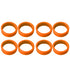 8PCS Luggage Suitcase Wheels Covers Noise Canceling Shock Absorbing Trolley Case Silicone Caster Protection Cover Orange