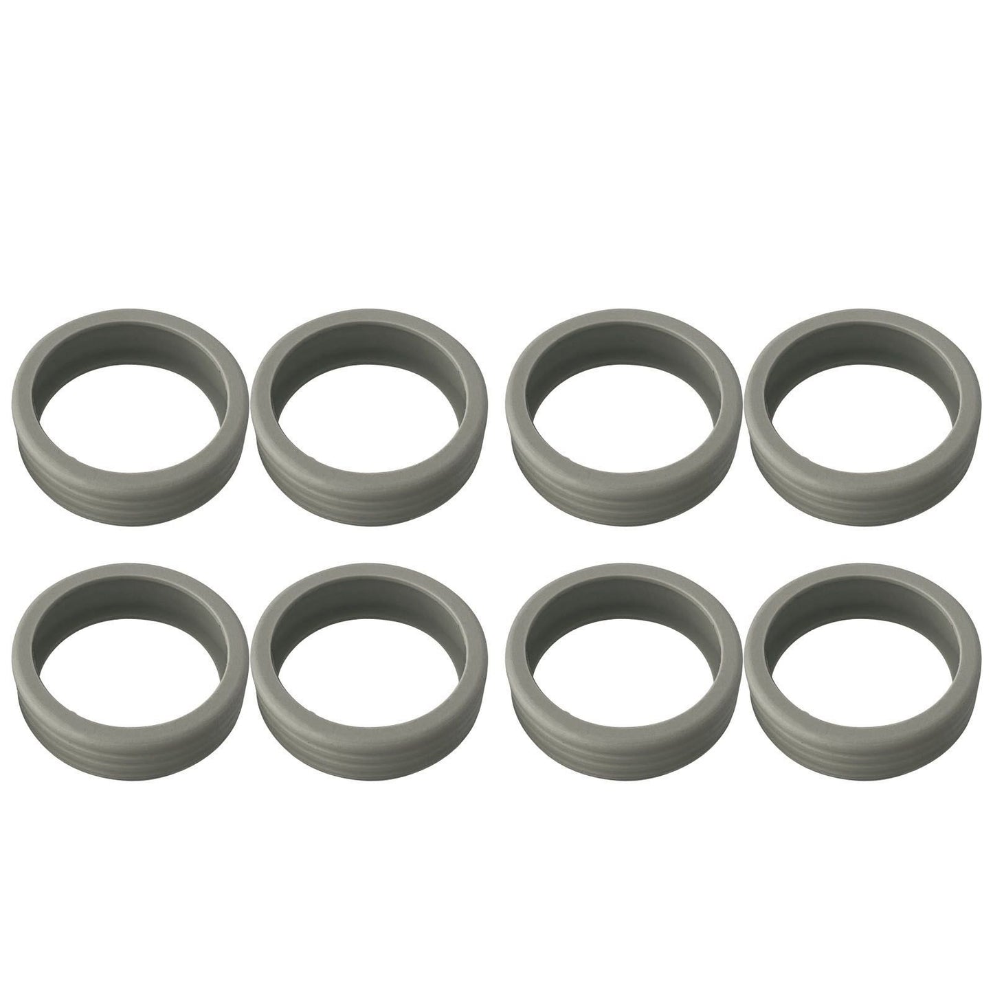8PCS Luggage Suitcase Wheels Covers Noise Canceling Shock Absorbing Trolley Case Silicone Caster Protection Cover Light Gray