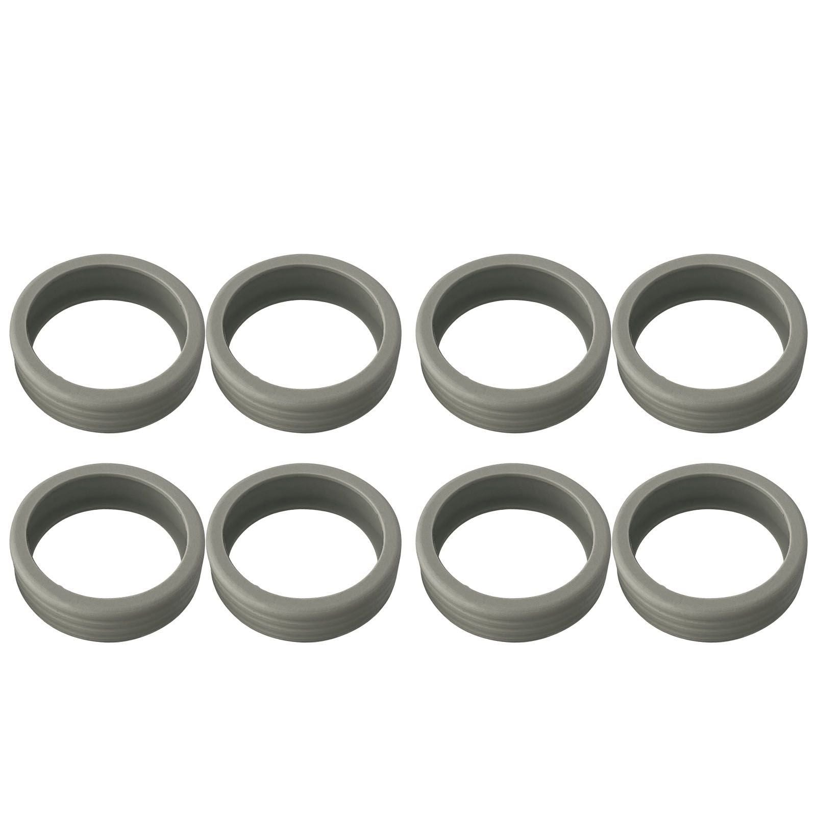 8PCS Luggage Suitcase Wheels Covers Noise Canceling Shock Absorbing Trolley Case Silicone Caster Protection Cover Light Gray