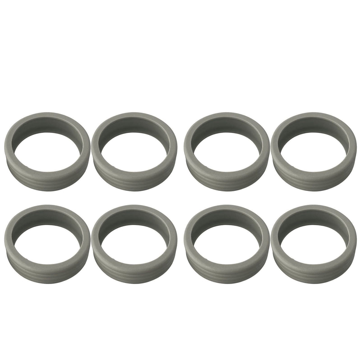 8PCS Luggage Suitcase Wheels Covers Noise Canceling Shock Absorbing Trolley Case Silicone Caster Protection Cover Light Gray