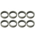 8PCS Luggage Suitcase Wheels Covers Noise Canceling Shock Absorbing Trolley Case Silicone Caster Protection Cover Light Gray