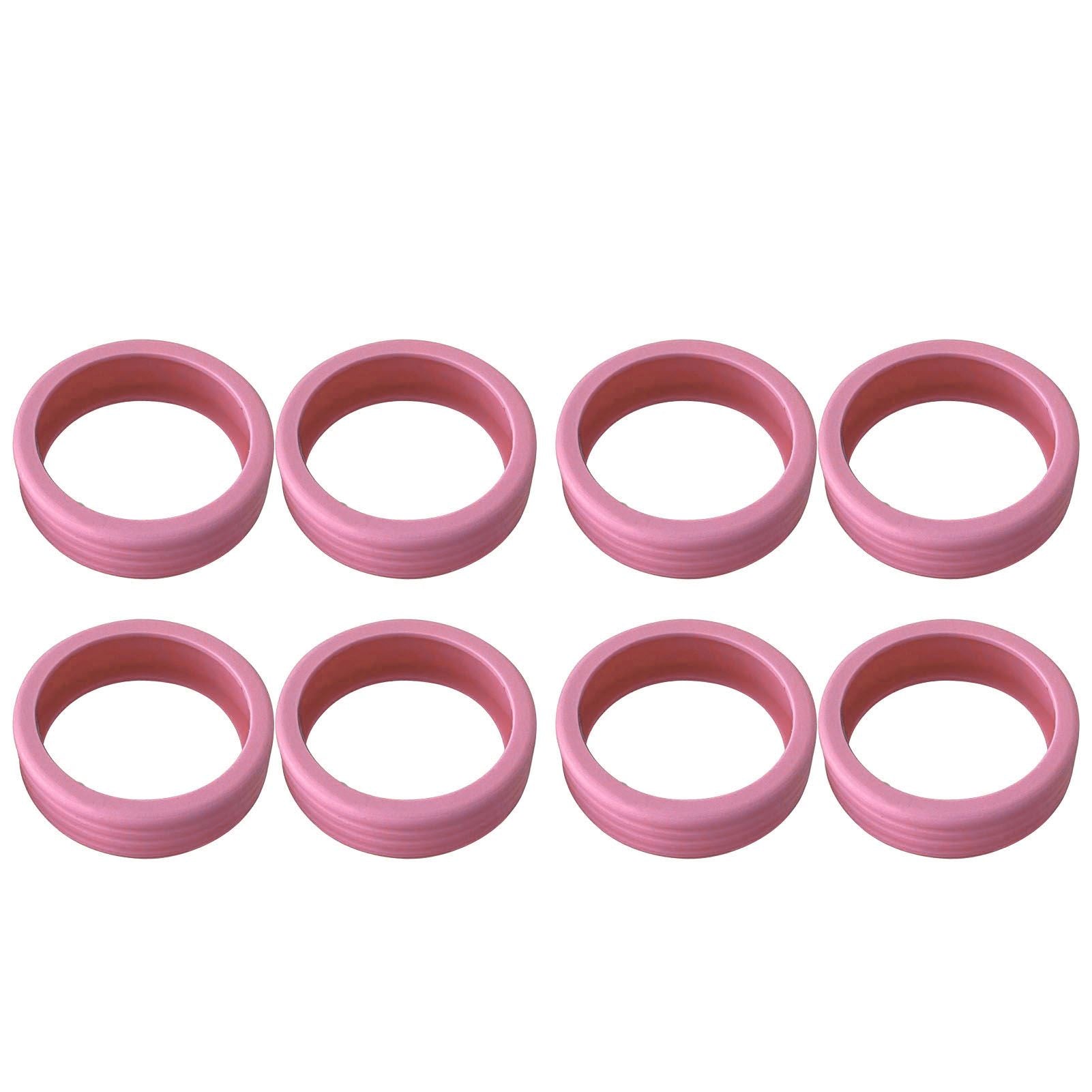 8PCS Luggage Suitcase Wheels Covers Noise Canceling Shock Absorbing Trolley Case Silicone Caster Protection Cover Pink