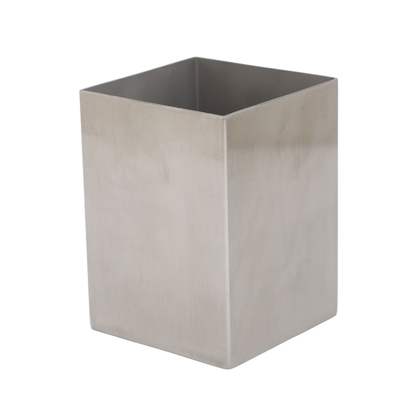 Pencil Cup 304 Stainless Steel Pencil Holder Thicken Durable Rectangular Pencil Cup for Office Dormitory School Desktop Silver