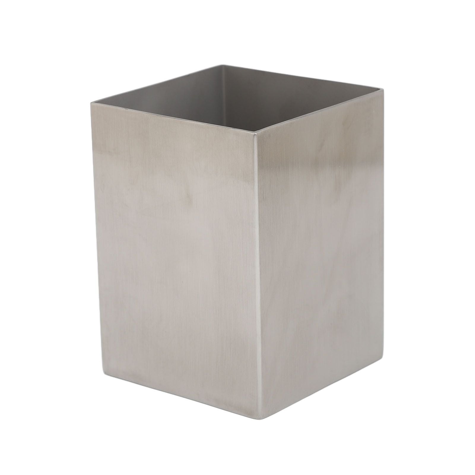 Pencil Cup 304 Stainless Steel Pencil Holder Thicken Durable Rectangular Pencil Cup for Office Dormitory School Desktop Silver