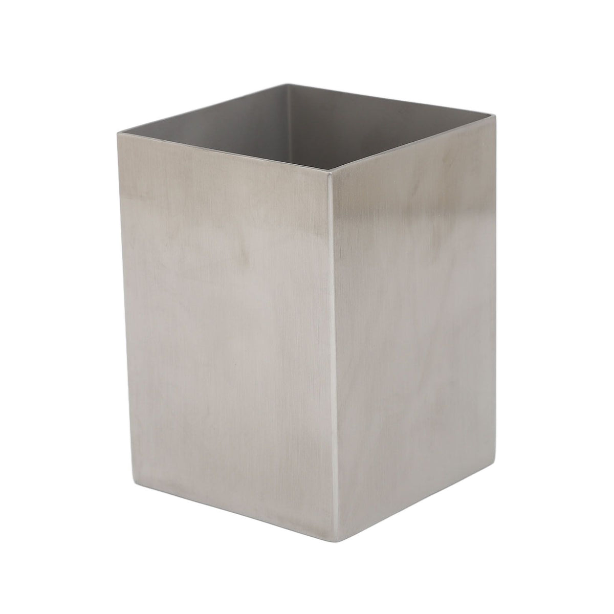 Pencil Cup 304 Stainless Steel Pencil Holder Thicken Durable Rectangular Pencil Cup for Office Dormitory School Desktop Silver