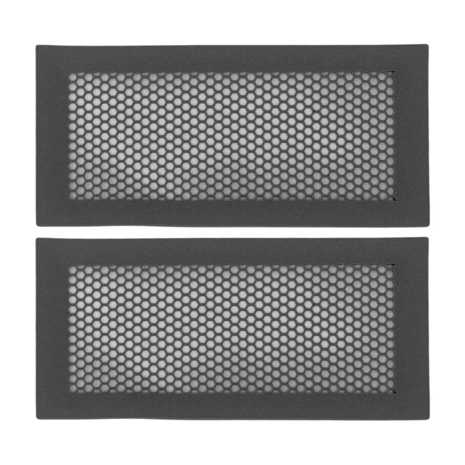 2Pcs Baby Proof Vent Cover Child Proof Safe Soft Silicone for Home Floor Catch Debris Hair Insect Black