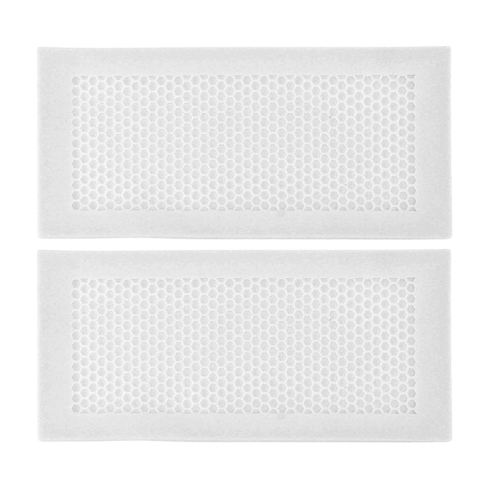 2Pcs Baby Proof Vent Cover Child Proof Safe Soft Silicone for Home Floor Catch Debris Hair Insect White