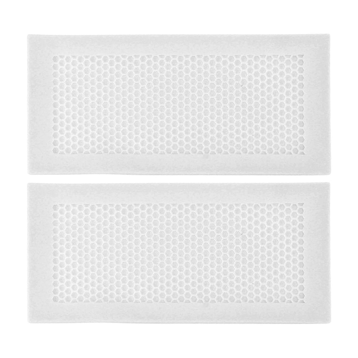 2Pcs Baby Proof Vent Cover Child Proof Safe Soft Silicone for Home Floor Catch Debris Hair Insect White