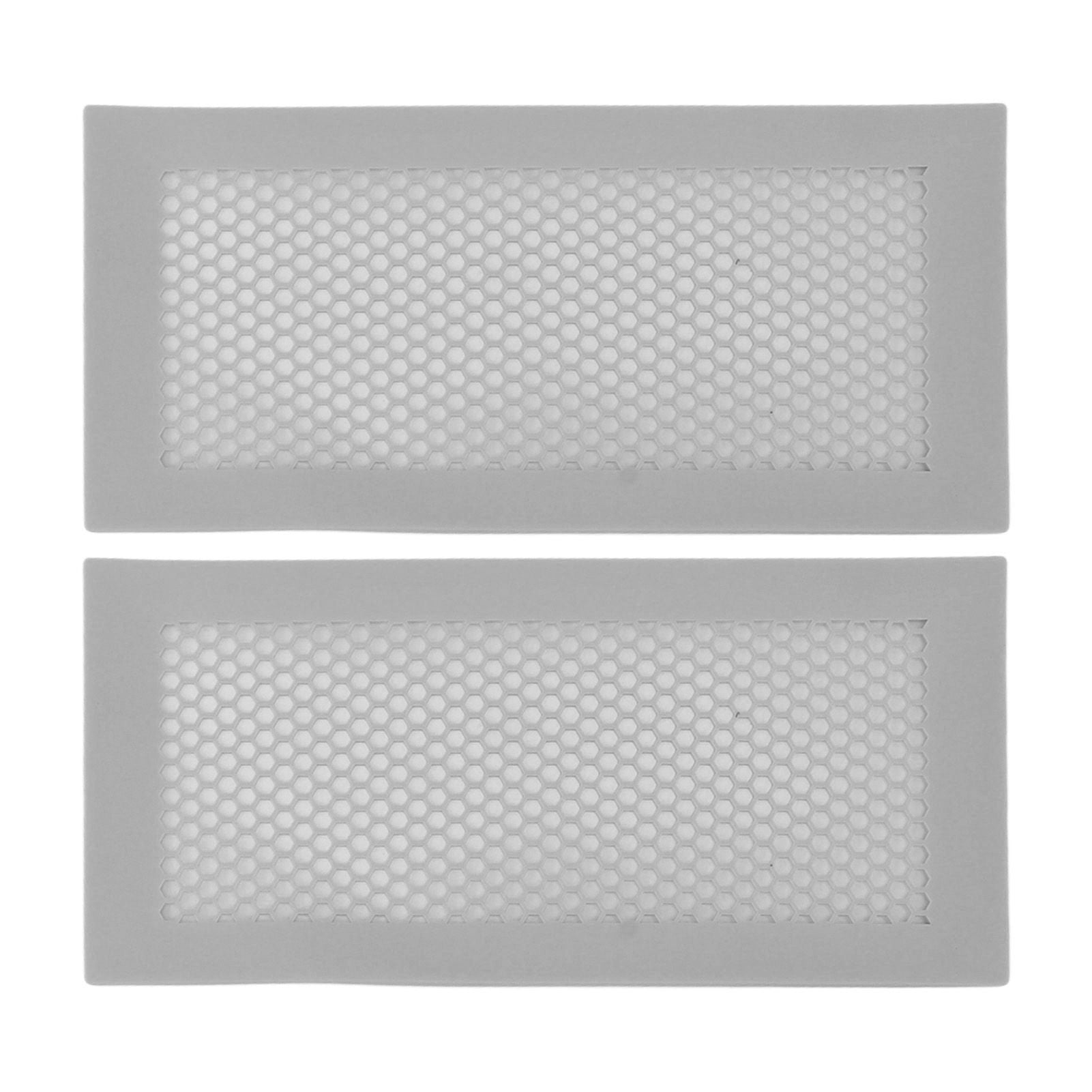 2Pcs Baby Proof Vent Cover Child Proof Safe Soft Silicone for Home Floor Catch Debris Hair Insect Gray