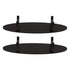 2PCS Pen Holder Display Stand Acrylic Desktop Pen Showcase Rack Organizer for Makeup Brush Paintbrush Home School Office Black