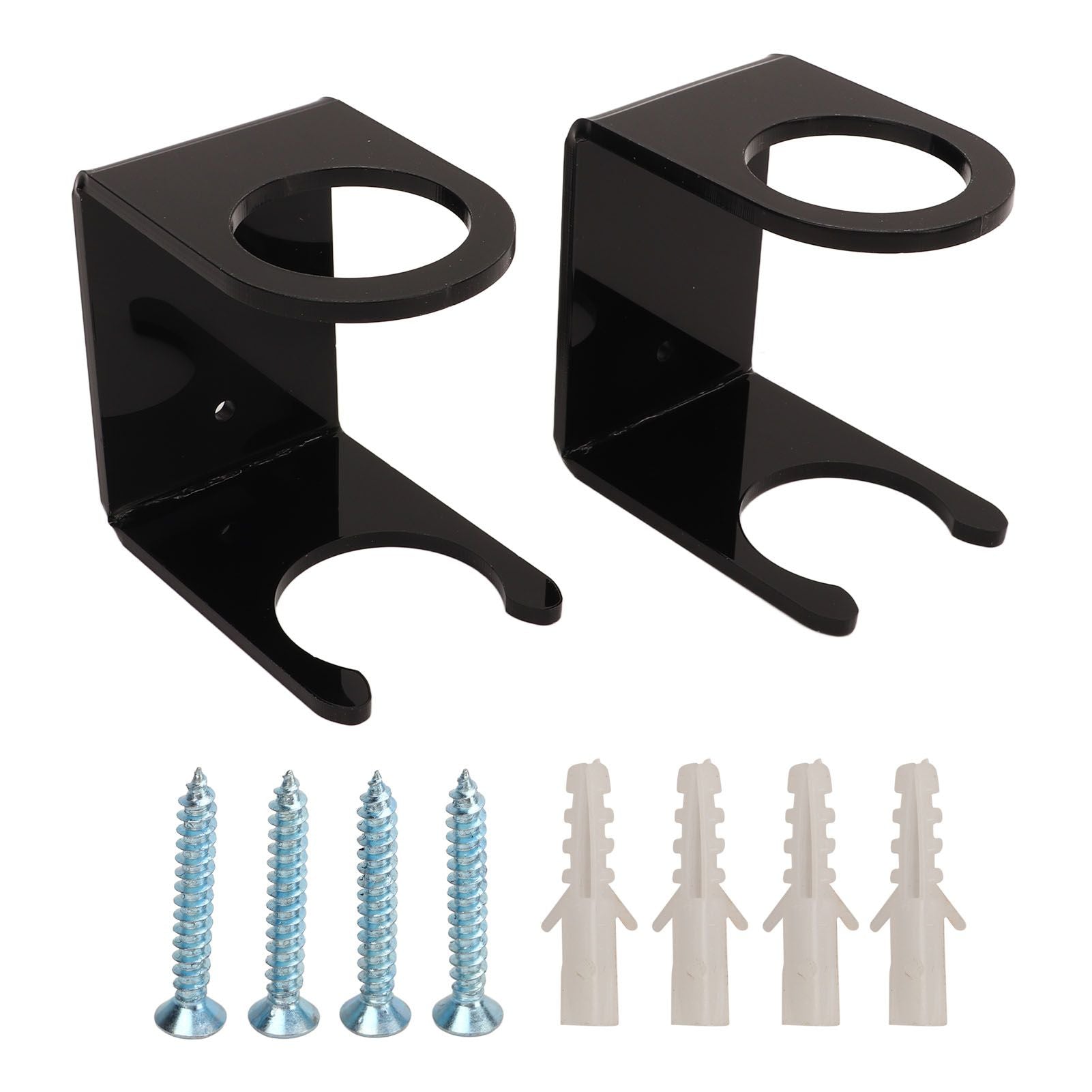 2PCS Baseball Bat Wall Stand Acrylic Wall Mounted Ball Holder Rack Baseball Bat Display Shelf for Home Stadium Office Collection Black