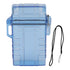 Cigarette Case 20 Capacity Plastic Cigarette Box Sealed Waterproof Cigarette Container Organizer Transparent Blue