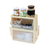 Tea Bag Storage Rack Wall Hanging Space Saving Tea Bag Box for Coffee Capsule Snacks Home Office Cream Yellow