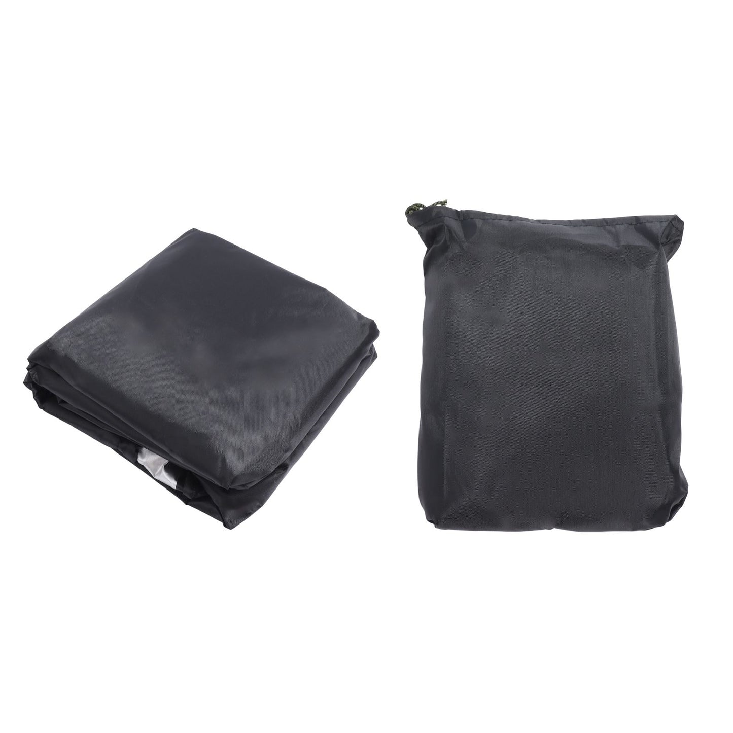 Outdoor Chair Cover Black Oxford Cloth Waterproof Wind Dust UV Proof Furniture Cover with Buckle Adjustable Drawstring