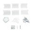 6Pcs Wall Mount Vinyl Record Shelf Clear Clear Acrylic Record CD Storage Rack Floating Wall Shelves for Bathroom Bedroom Living Room Kitchen
